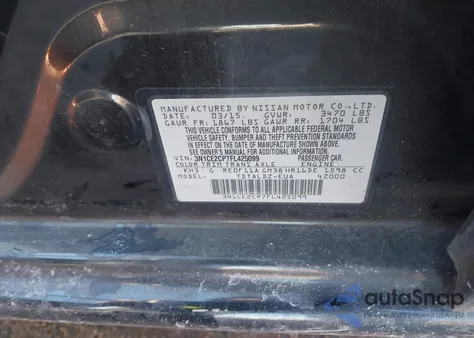 2015 Nissan Versa Note S (Sr)/S Plus/Sl/Sr/Sv z USA, uszkodzony, nr VIN 3N1CE2CP7FL425099